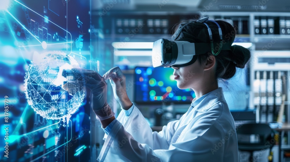 Scientist Using VR for Advanced Data Visualization Scientist Using VR for Advanced Data Visualization