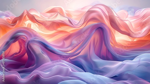 Abstract pastel swirls, soft gradients and flowing shapes creating a calming effect