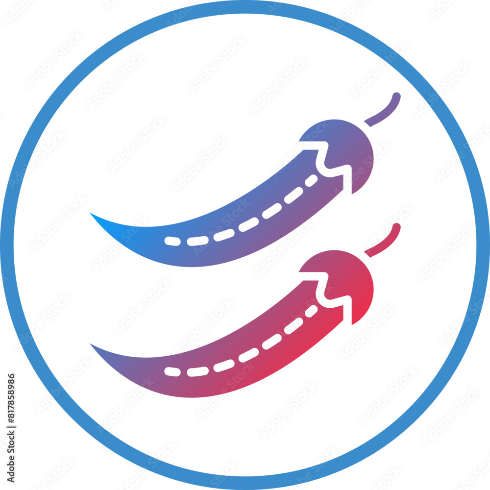 Obraz premium Hot Pepper Icon Style