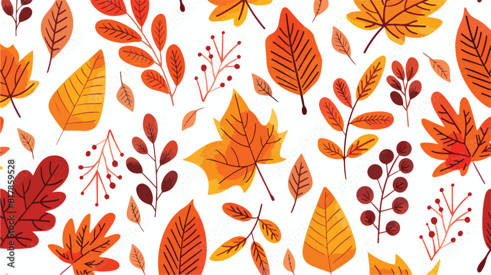 Fall leaf pattern. Seamless background texture design