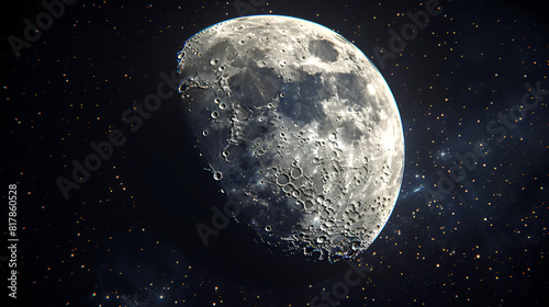 Beautiful illustration of the Moon in space