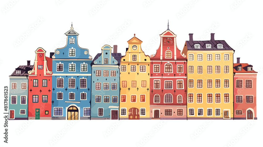 Famous colorful houses on Stortorget or Grand Square
