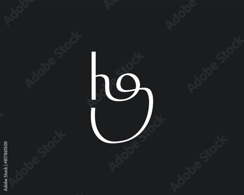 Creative Signature Letter HG Logo Design template