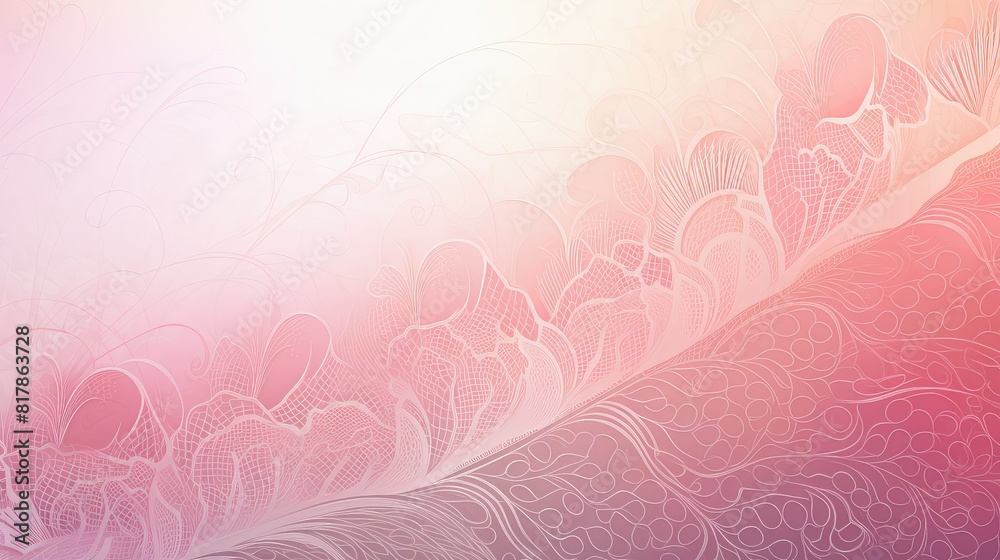 Soft gradient background with delicate lace-like patterns
