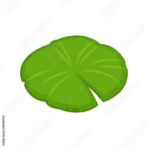 Lily pad icon. Lily cartoon vector on white background.