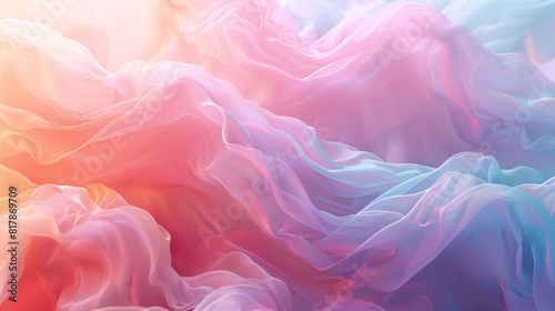 Abstract Background with Pink and White Smoke, Whispers of Pastel Clouds