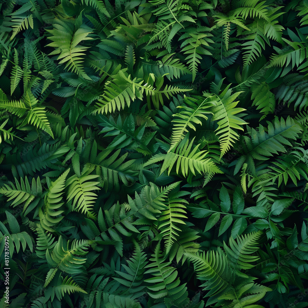 Fondo con detalle y textura de multitud de hojas de plantas de color verde intenso Fondo con detalle y textura de multitud de hojas de plantas de color verde intenso
