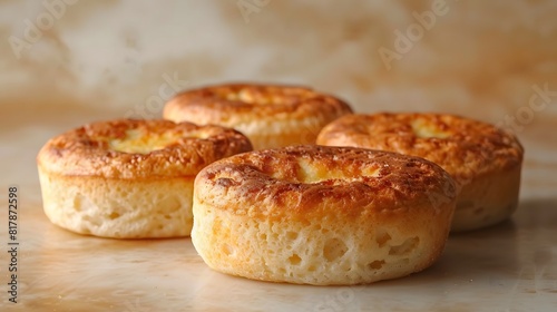 Yummy English Muffin: Delicious Breakfast on Light Background