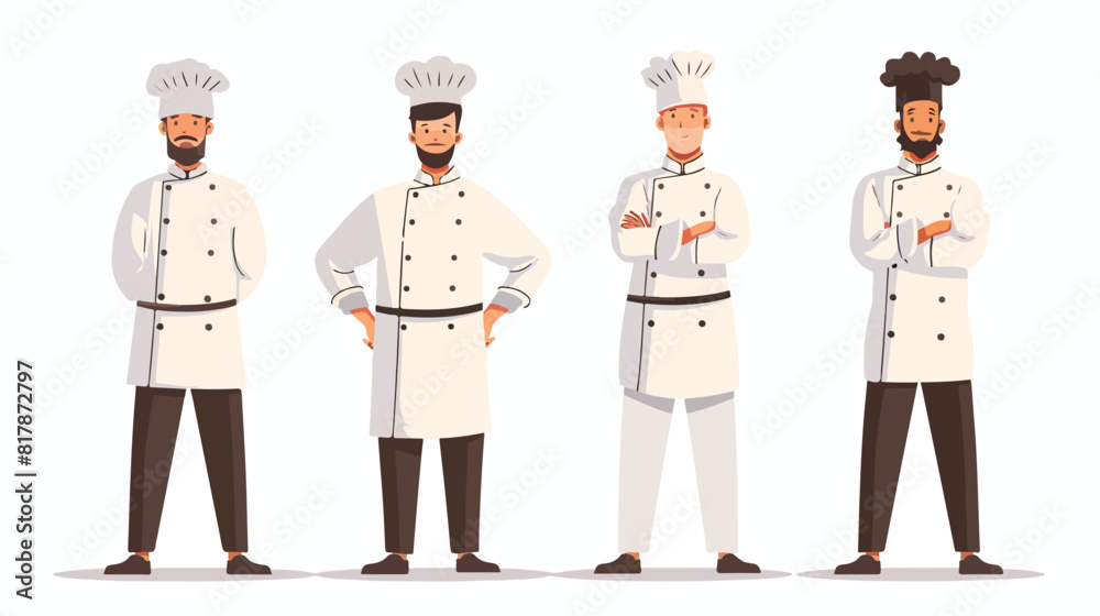Four of chefs qualified cooks professional restaurant