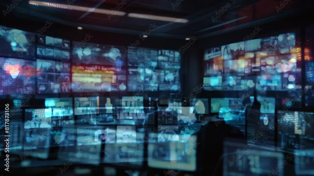 The surveillance room is outfitted with computer technology and CCTV cameras to ensure comprehensive security monitoring.