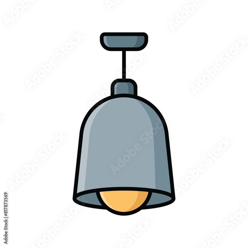 hanging lamp icon vector design template simple and clean