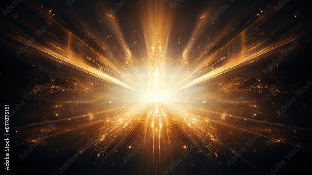 Naklejka premium Burst of energy emanating from a central point in a dark space