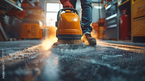 Wallpaper Mural Close Up of Male Using Modern Vacuum Cleaner Torontodigital.ca
