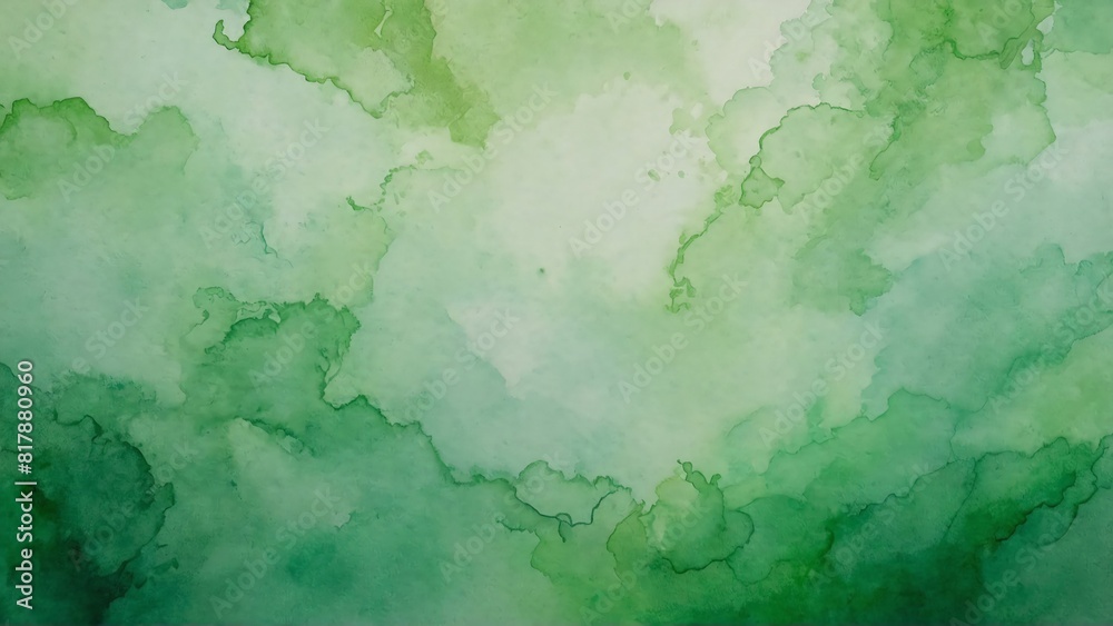Watercolor Pastel Green Gradient Wallpaper Background With Ripples