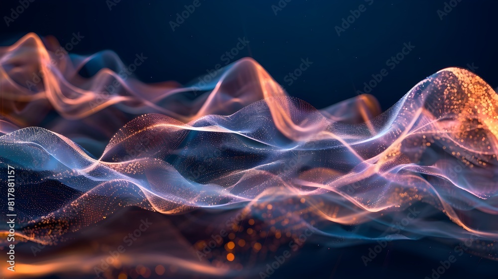 Obraz premium abstract colorful background with electrography waves 