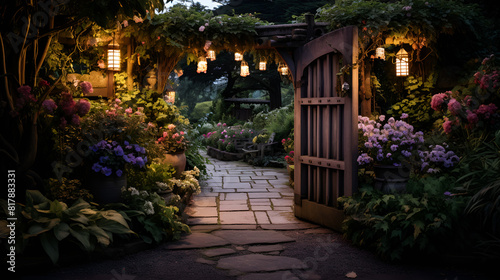 garden in the night