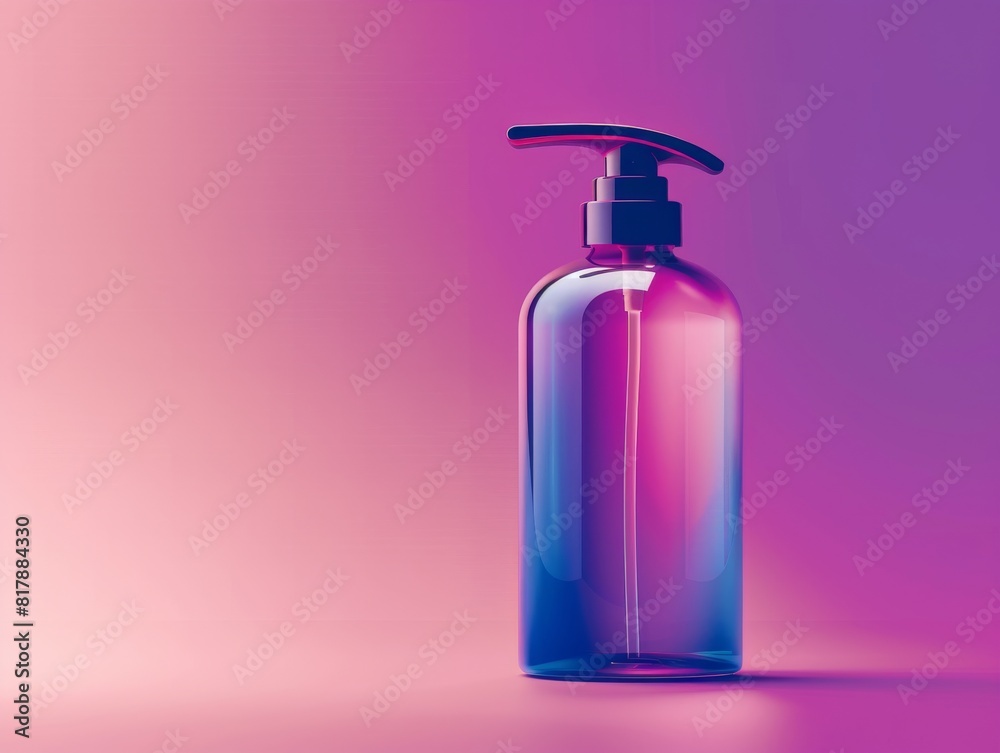 Shampoo free from harsh chemicals, advanced gentle cleansing agents, hair, gentle shampoo bottle, front view, healthy hair, technology tone, Complementary Color Scheme Shampoo free from harsh chemicals, advanced gentle cleansing agents, hair, gentle shampoo bottle, front view, healthy hair, technology tone, Complementary Color Scheme