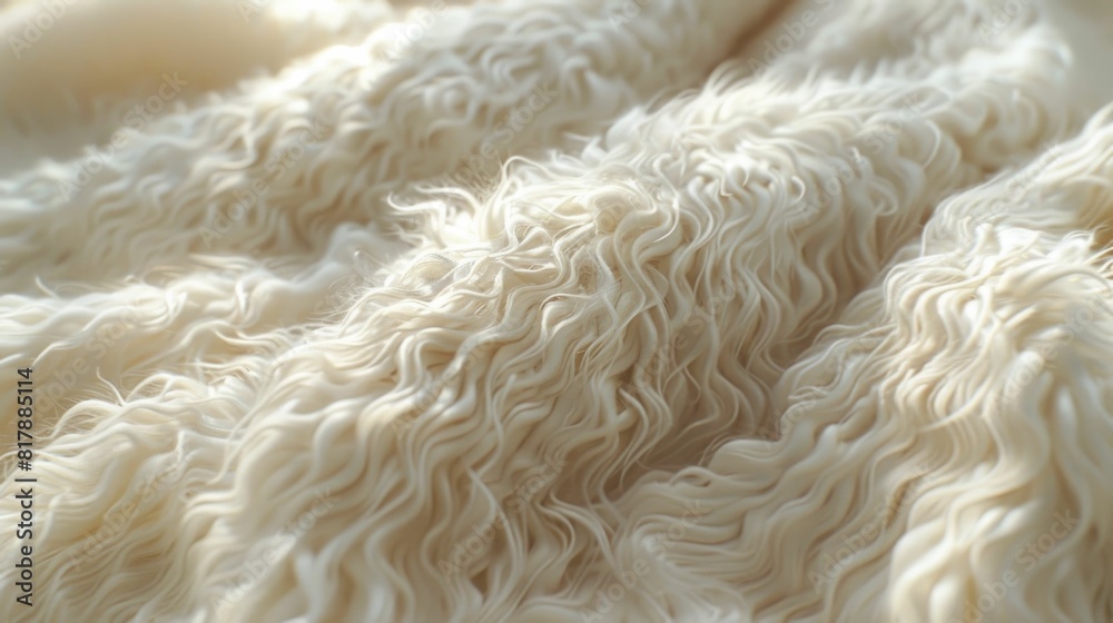 Soft and Cozy Sheep s Wool A Detailed Closeup of the Fluffy Curly Textile Fibers Soft and Cozy Sheep s Wool A Detailed Closeup of the Fluffy Curly Textile Fibers