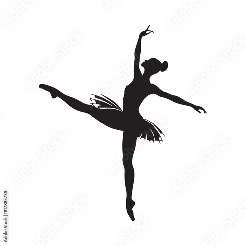 Ballerina Silhouette Vector Images on white background © Hera