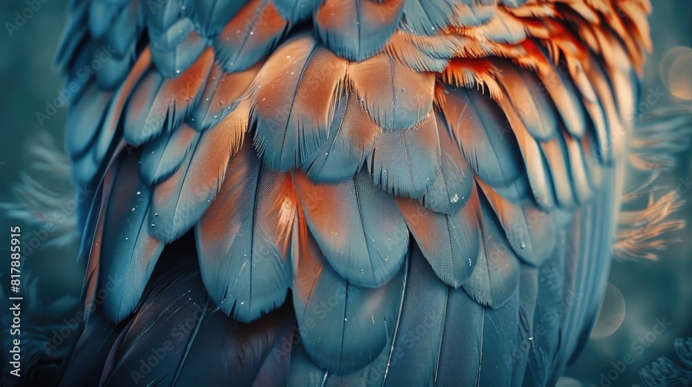 Fototapeta premium Exquisite Feather Patterns Showcasing Nature s Brilliance