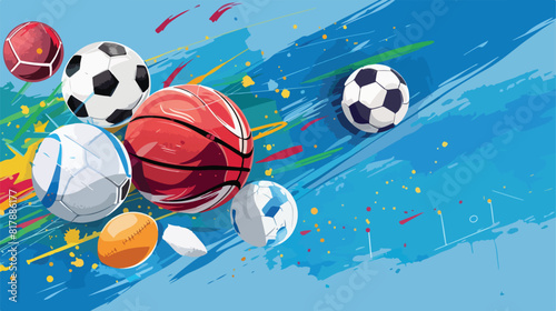 Sports design over blue background vector illustration