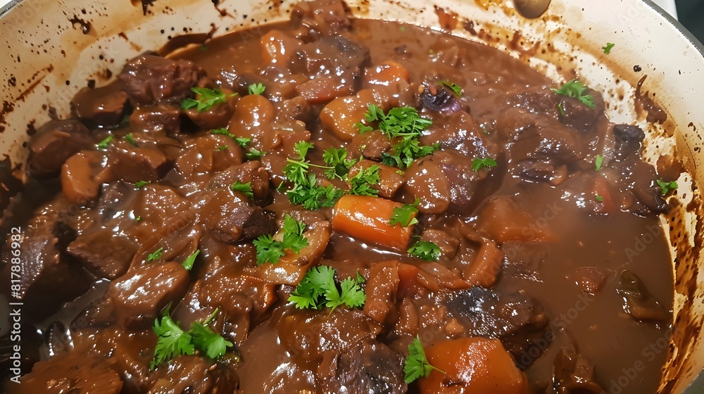 A hearty beef bourguignon A hearty beef bourguignon