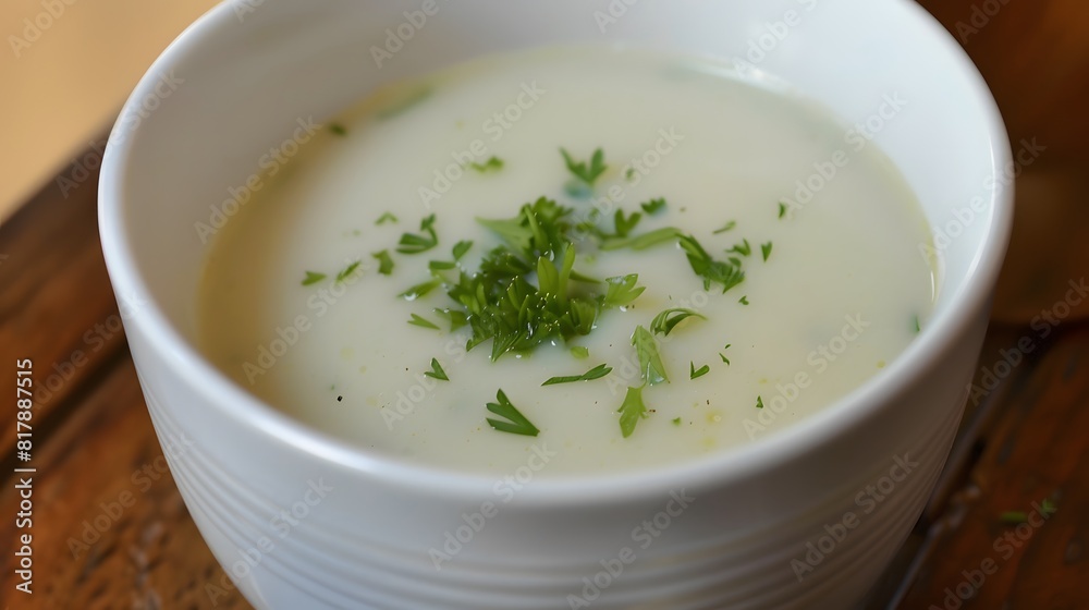 A light and refreshing vichyssoise soup A light and refreshing vichyssoise soup