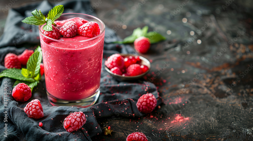 a glass of vivid colorful fruit smoothie in a dark environment a glass of vivid colorful fruit smoothie in a dark environment