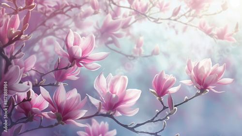 A beautiful pink flower tree with pink flowers