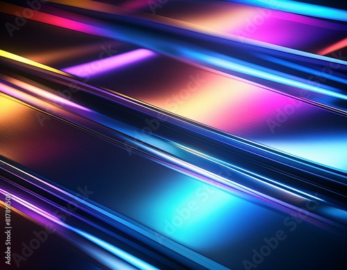 Image of titanium with an anodized finish, featuring vibrant, iridescent colors that shift with the light