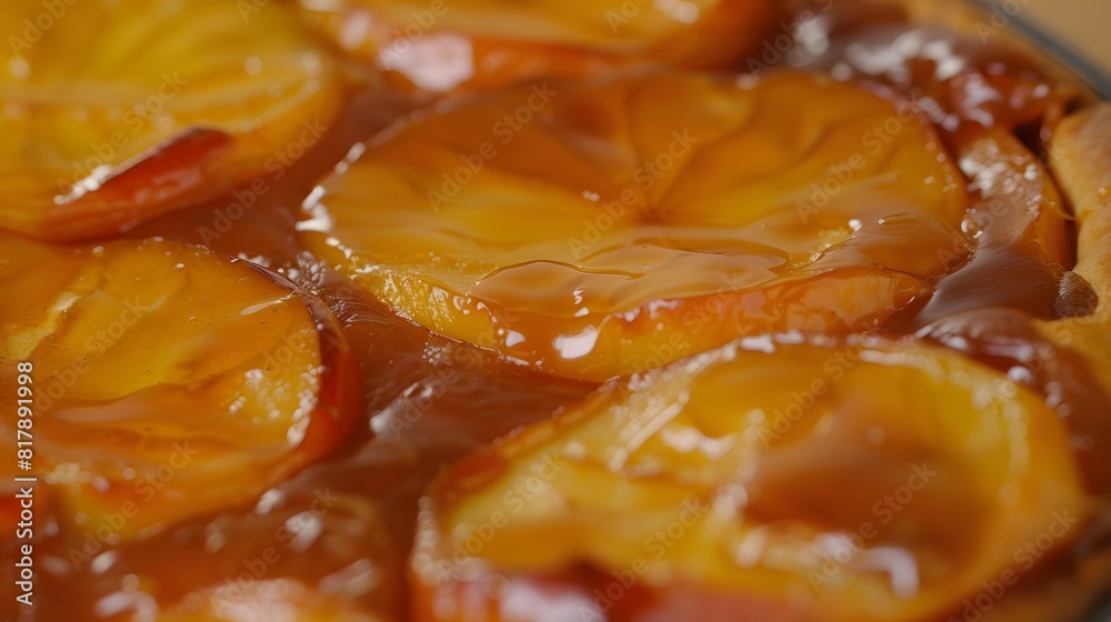 A warm tarte Tatin with caramelized apples