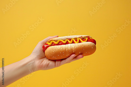 Woman Holding a Single Hot ...