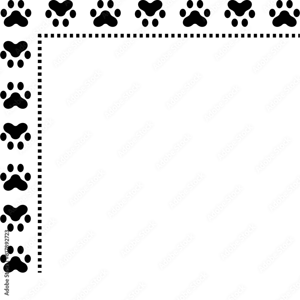 Fototapeta premium Cat Paw Corner