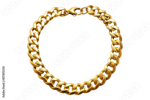 Gold neckless isolated on transparent background