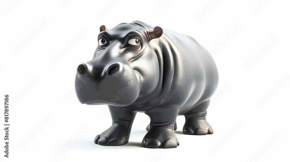 3D Render of a Hippo