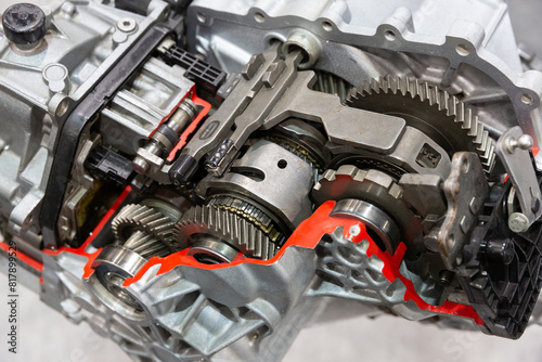 Direct-shift gearbox DSG transmission cutaway.