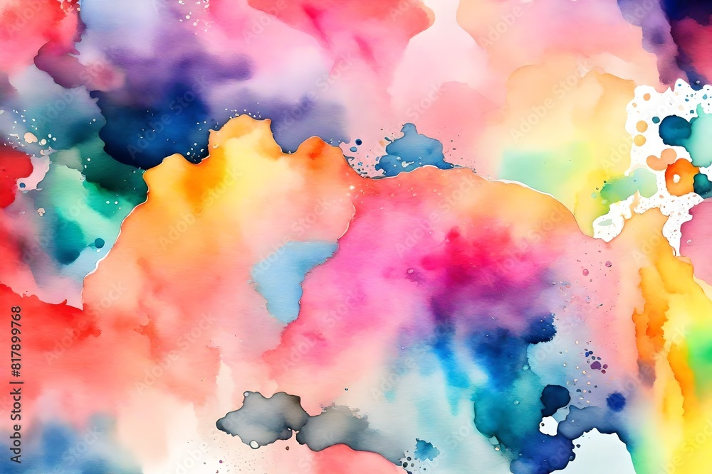 A stunning and vibrant watercolor background, with a dynamic blend of colors that create a sense of depth and dimension, rendered in a unique and creative style.