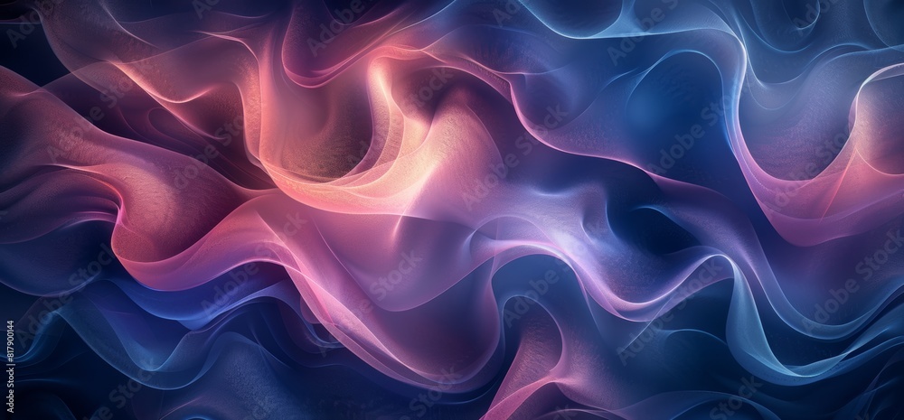Abstract background with wavy patterns in purple and blue hues Abstract background with wavy patterns in purple and blue hues