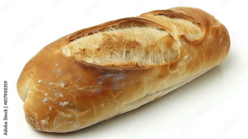 Freshly Baked Baguette with Crusty Exterior and Soft Interior