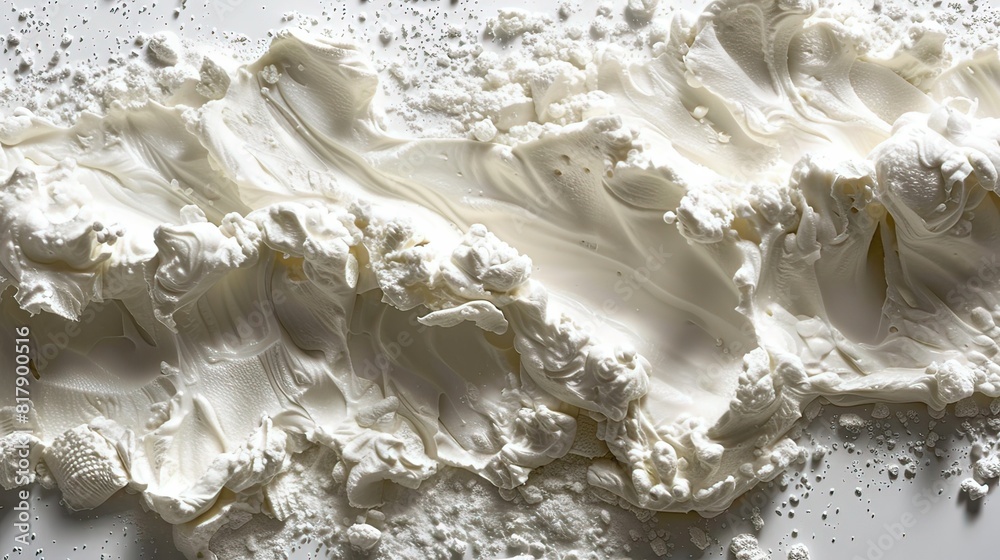 Close-Up View of Artistic Frosting on a Cake or Baked Good