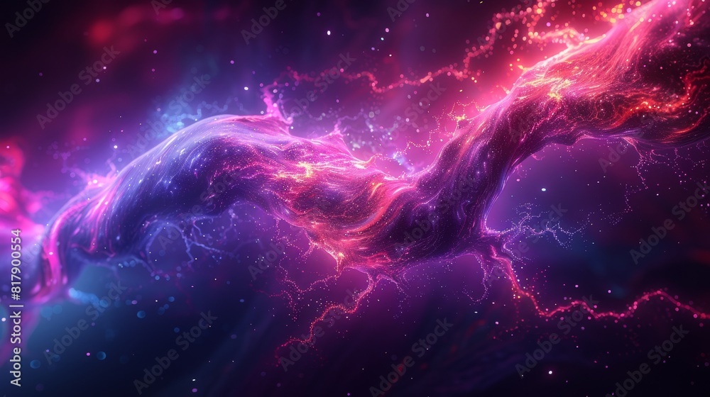 vivid digital nature backdrop with neon hues and futuristic style, ideal for tech themes and digital art ventures