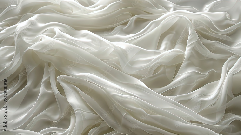 Close-Up View of Textured White Fabric Close-Up View of Textured White Fabric