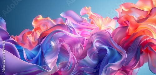 Abstract background, fluidity of motion by incorporating a gradient that transitions smoothly from one color to another