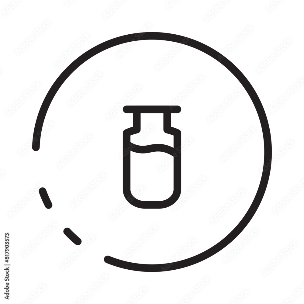 Food Label Lactose Line Icon Food Label Lactose Line Icon