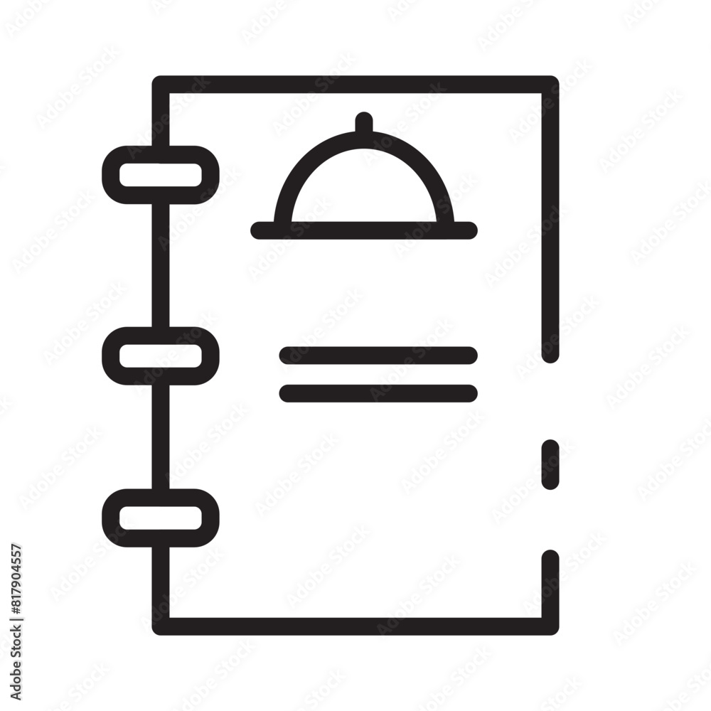 Dinner Food Menu Line Icon Dinner Food Menu Line Icon