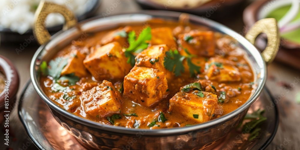 Paneer butter masala or curry is a popular Indian dish. Generative AI Paneer butter masala or curry is a popular Indian dish. Generative AI