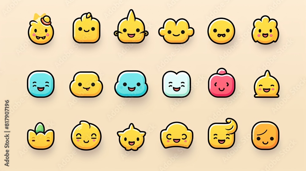 emoji sticker for UI design emoji sticker for UI design