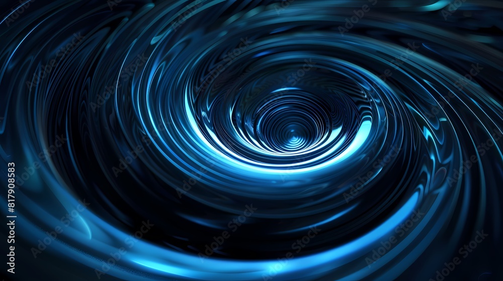 Digital technology blue spiral flowing lines poster background Digital technology blue spiral flowing lines poster background