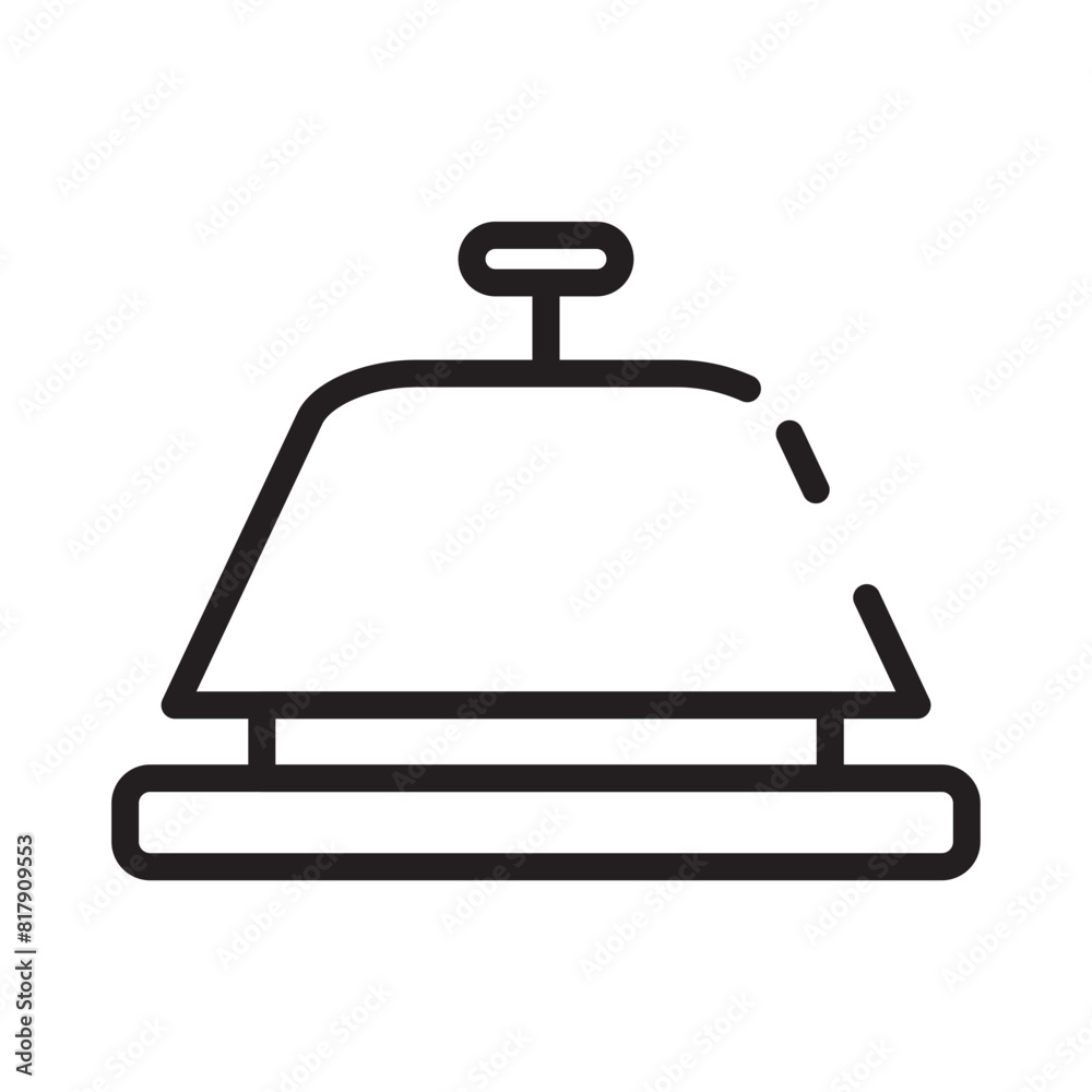 Bell Desk Reception Line Icon Bell Desk Reception Line Icon