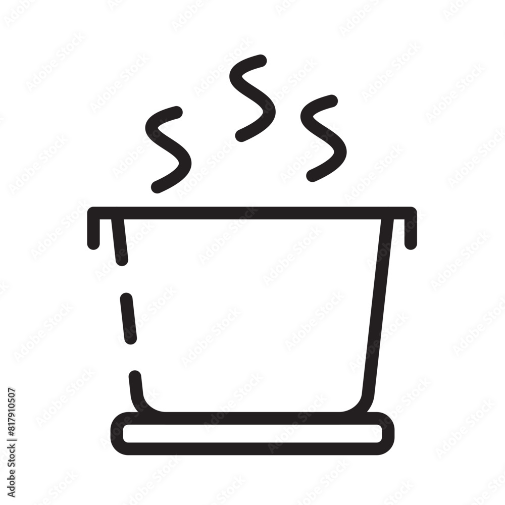 Hot Pot Steam Line Icon Hot Pot Steam Line Icon